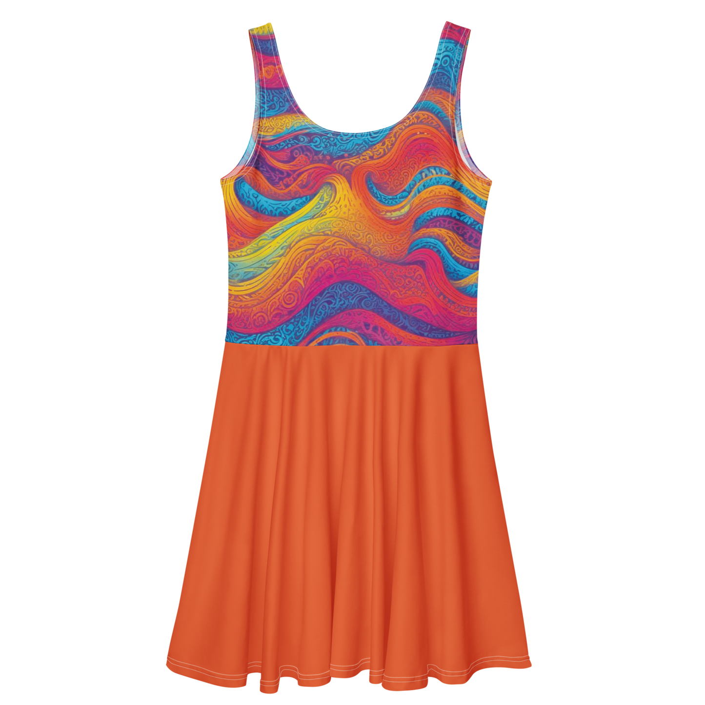 Robe Patineuse "Waves Festival" Orange