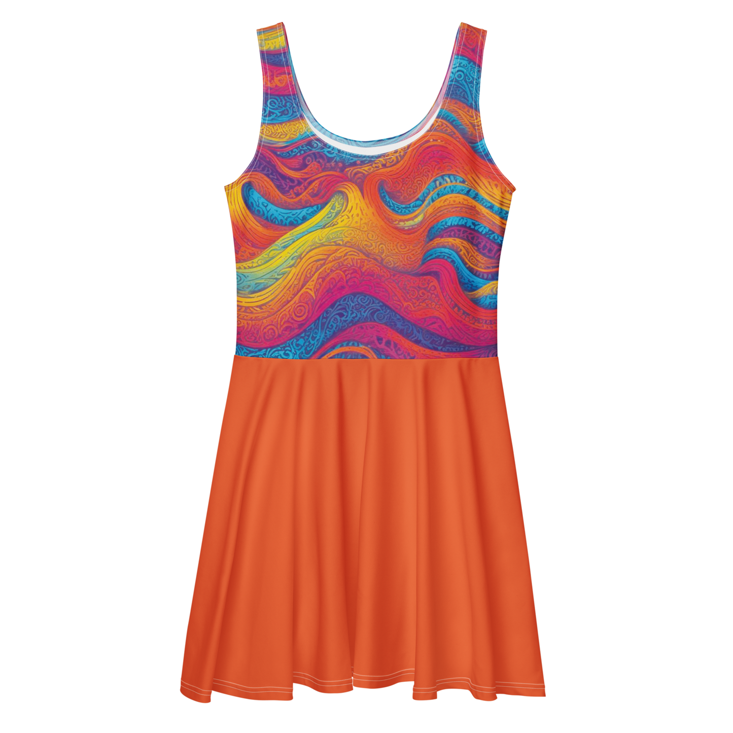 Robe Patineuse "Waves Festival" Orange