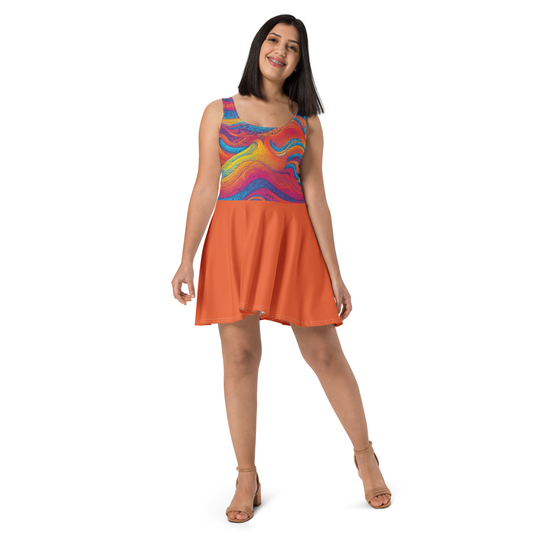 Robe Patineuse "Waves Festival" Orange