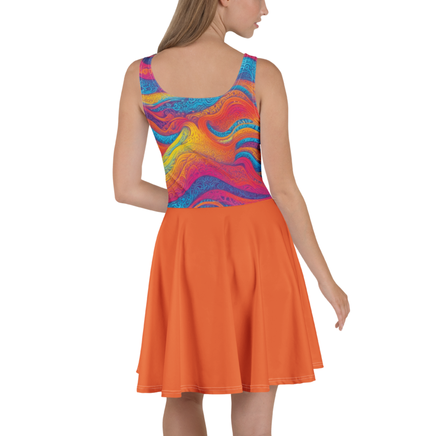 Robe Patineuse "Waves Festival" Orange
