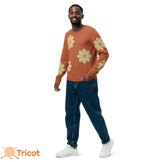 Unisex Classic Knitted Sweatshirt "Larger Flowers"