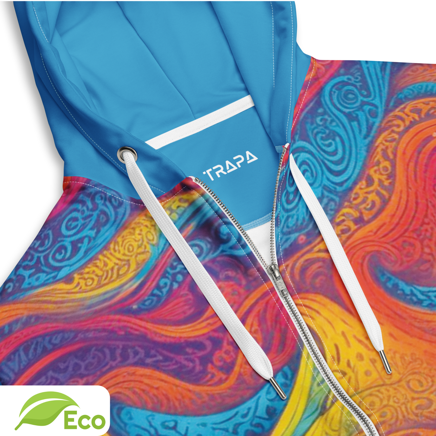 Sweat Zippé ECO "Waves Festival" Bleu