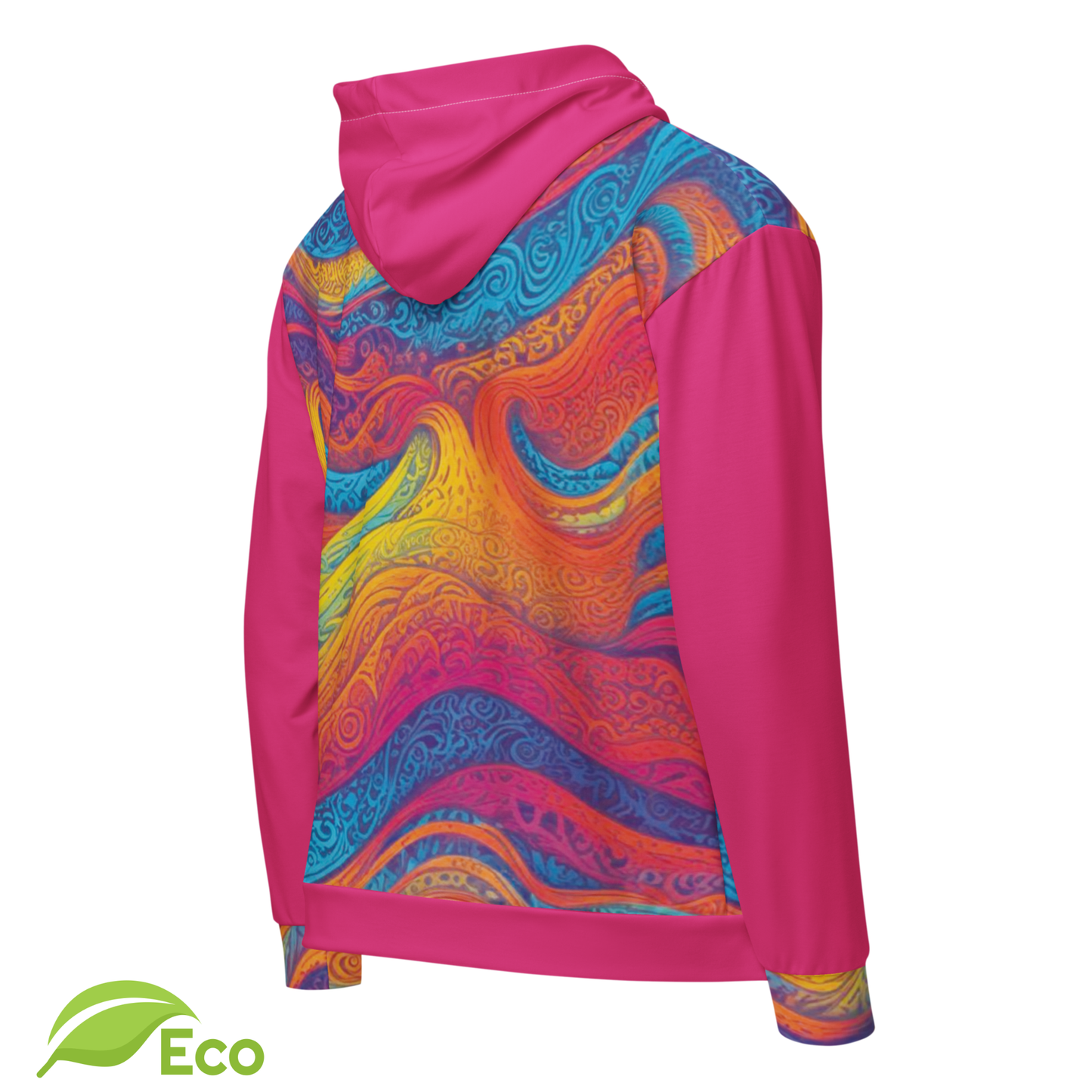 Sweat Zippé ECO "Waves Festival" Fuschia