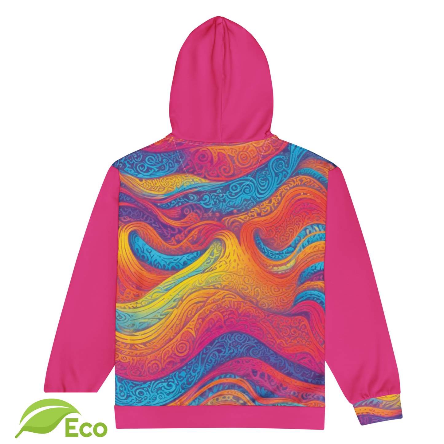 Sweat Zippé ECO "Waves Festival" Fuschia