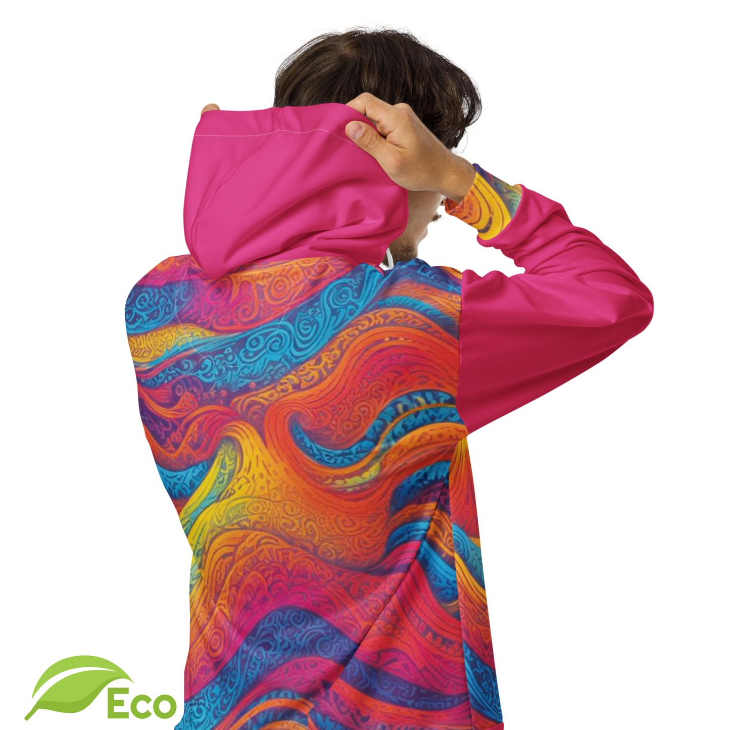 Sweat Zippé ECO "Waves Festival" Fuschia