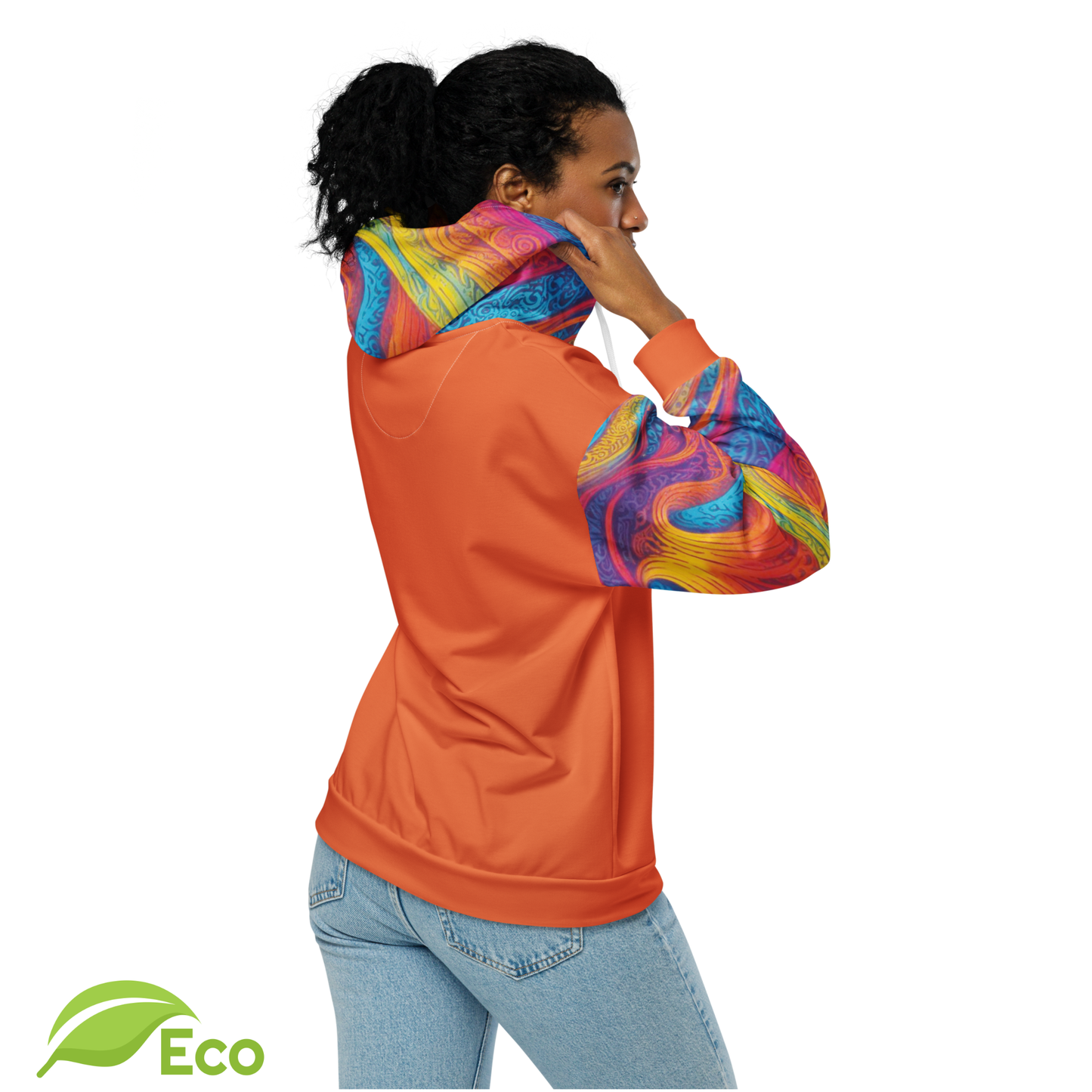 Sweat Zippé ECO "Waves Festival" Orange