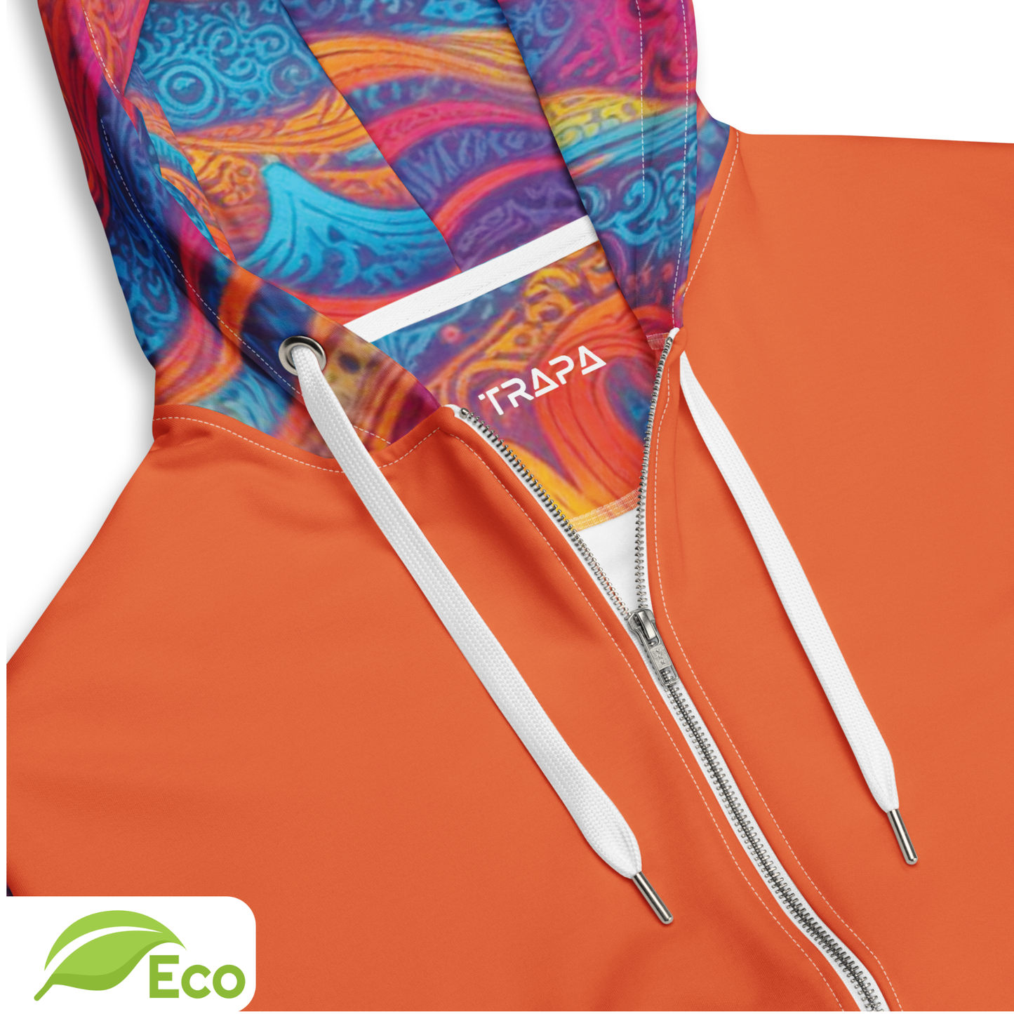 Sweat Zippé ECO "Waves Festival" Orange