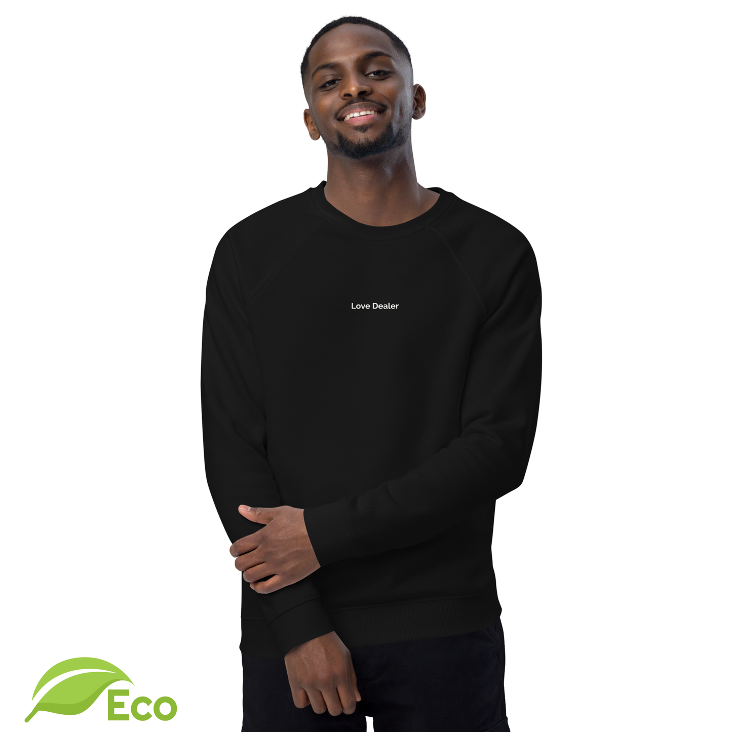 Sweatshirt ECO Raglan Unisexe "Love Dealer"