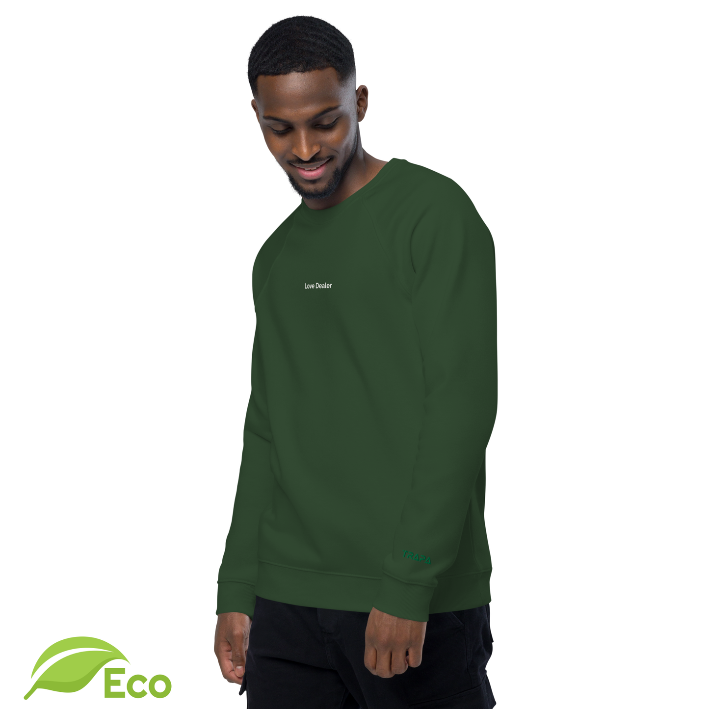 Sweatshirt ECO Raglan Unisexe "Love Dealer"