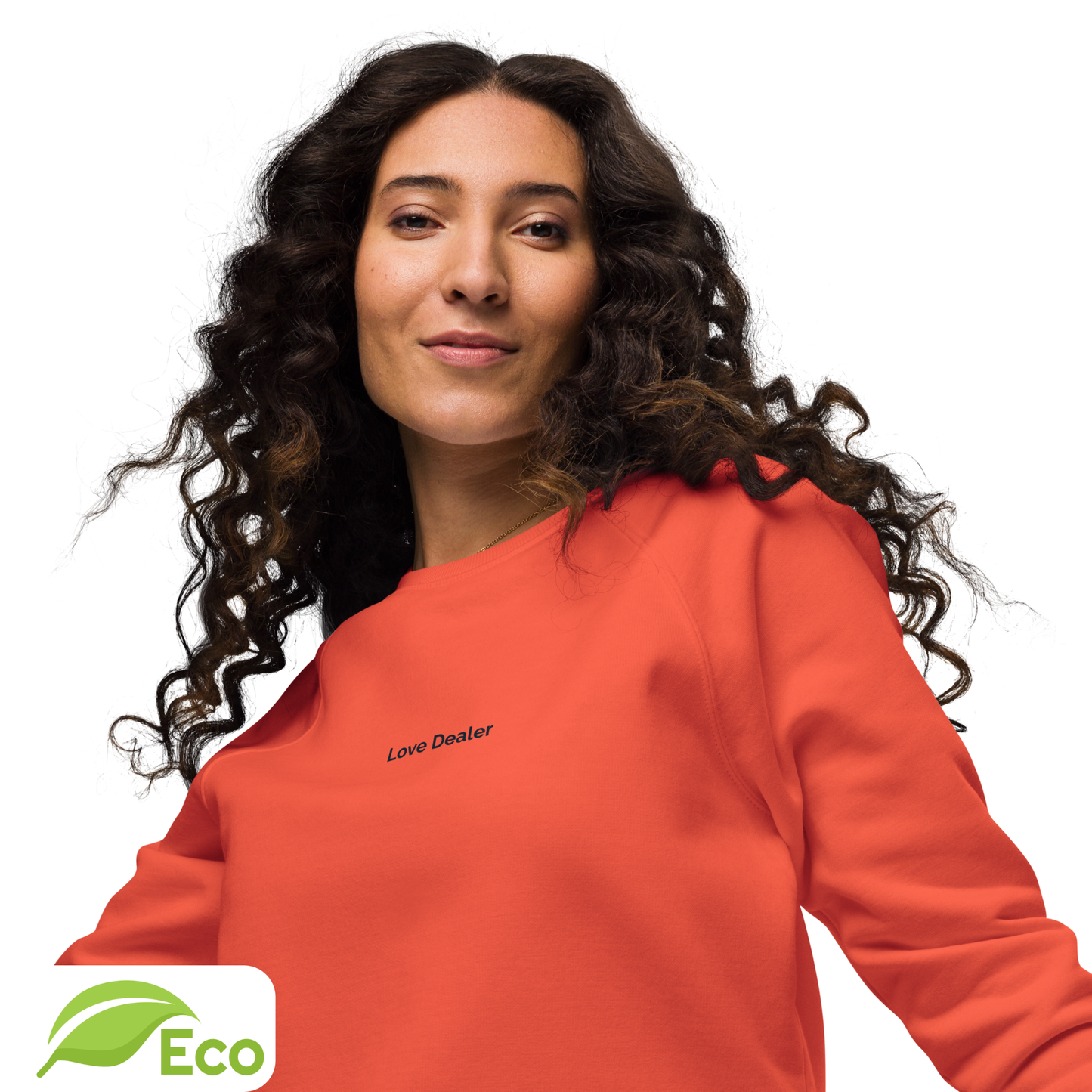 Sweatshirt ECO Raglan Unisexe "Love Dealer"