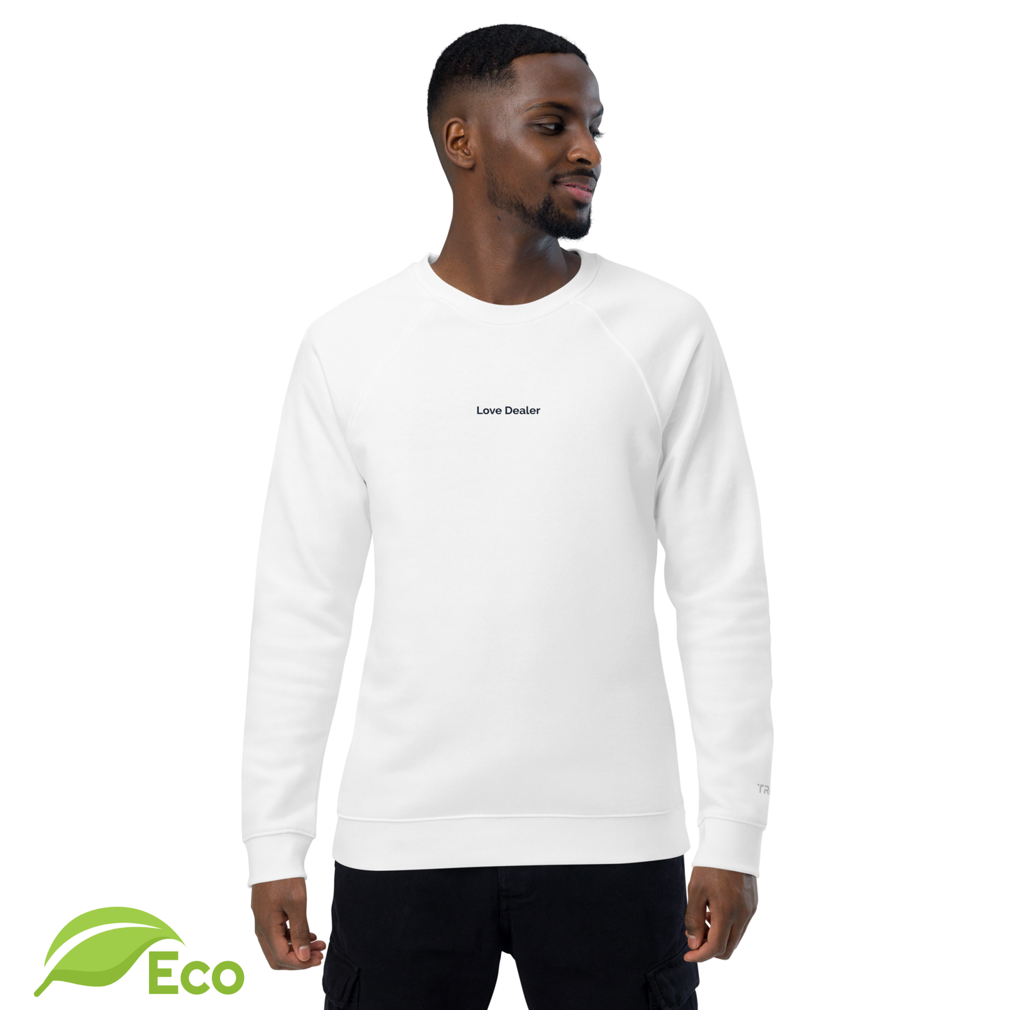Sweatshirt ECO Raglan Unisexe "Love Dealer"