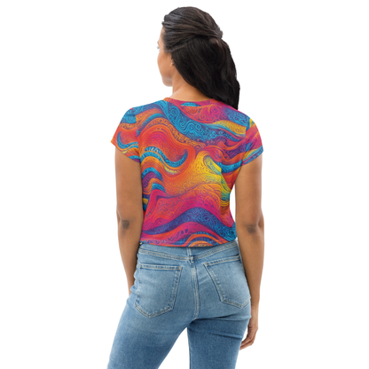 T-Shirt Crop-Top Femme "Waves Festival"