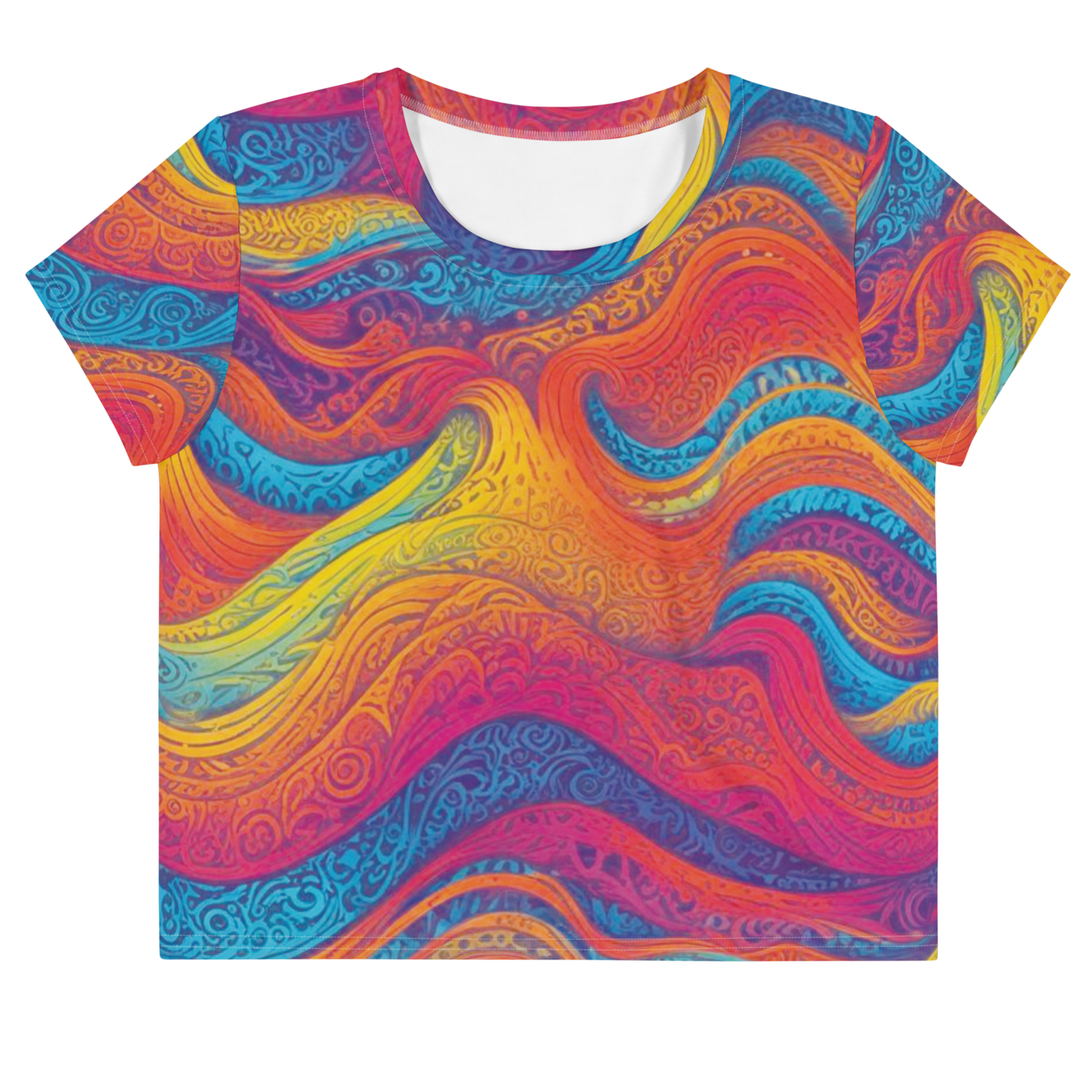 T-Shirt Crop-Top Femme "Waves Festival"