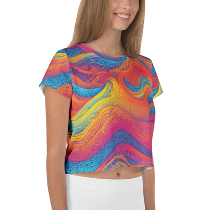 T-Shirt Crop-Top Femme "Waves Festival"