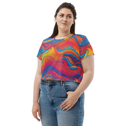 T-Shirt Crop-Top Femme "Waves Festival"